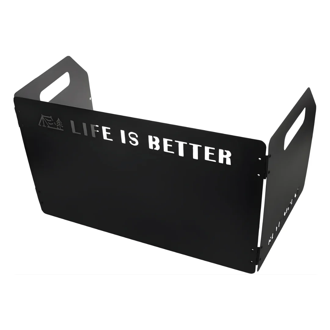 3-Panel Folding Stove Windshield