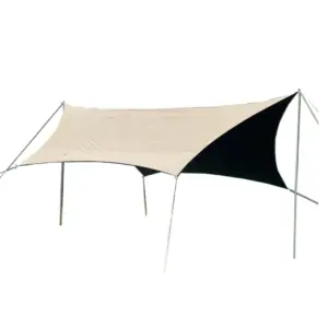 3x3 hexagonal camping sun protection canopy beige