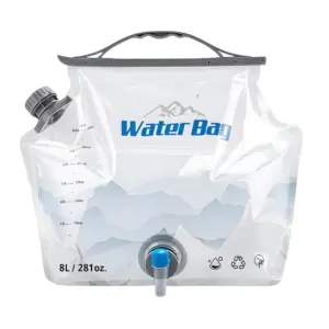 8L collapsible camping water container with tap