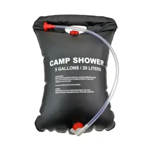 20L solar outdoor shower bag with hose and on off valve