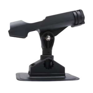 Adjustable SUP rod holder mounted on PVC base